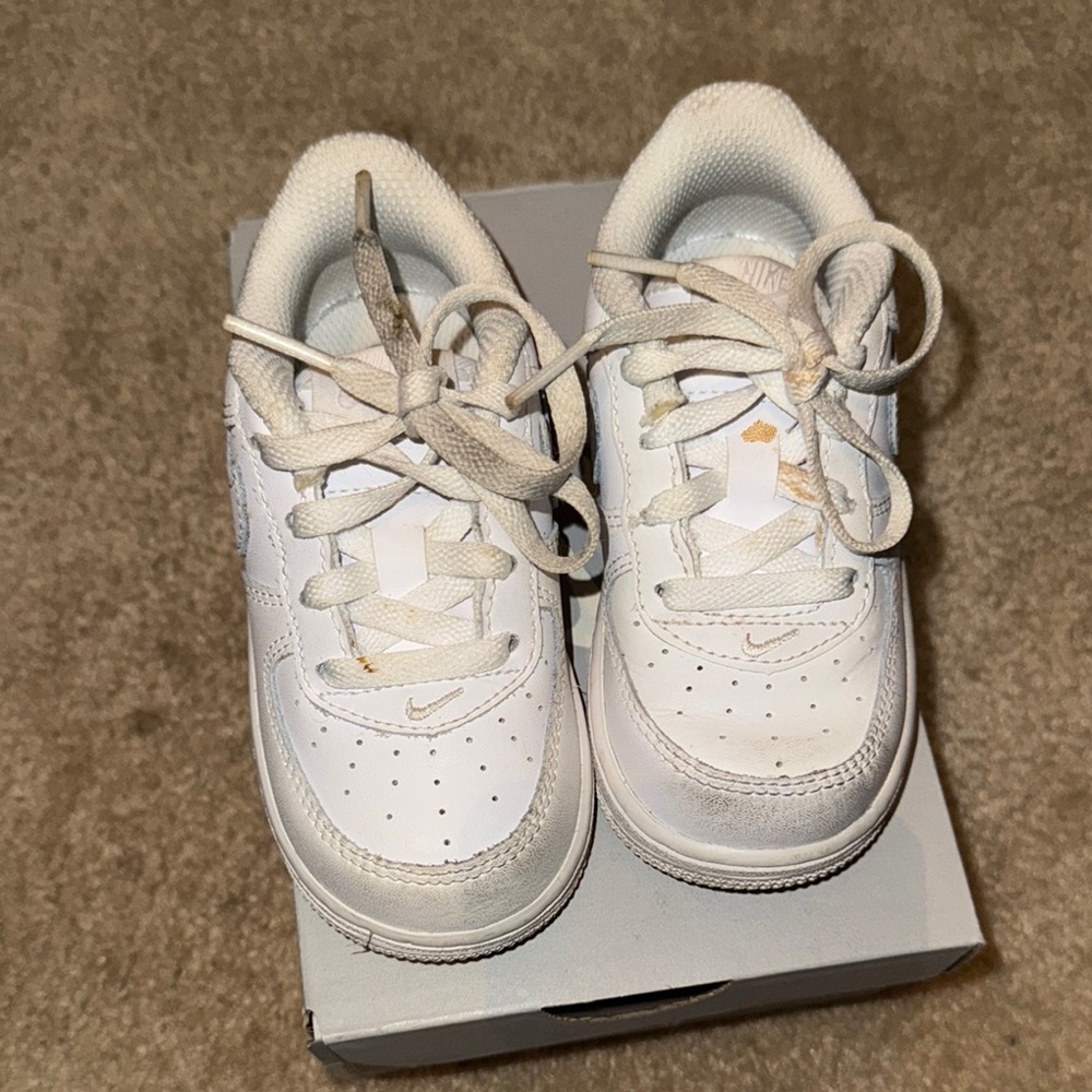 Nike Kids White Lace-Up Sneakers